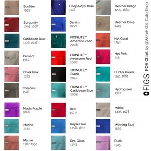 Figs Color Chart